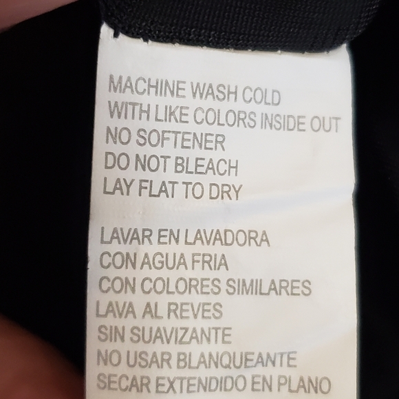 Fabletics black velvet crushed velour hoodie - sz L zip front with pockets - Picture 6 of 7